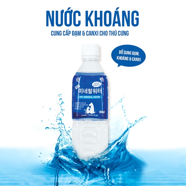 NƯỚC KHOÁNG CẤP ĐẠM & CANXI BOWWOW CHO CHÓ MÈO